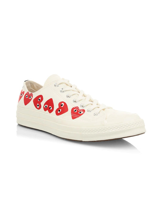 Multi Heart Low-Top Sneakers - Off White