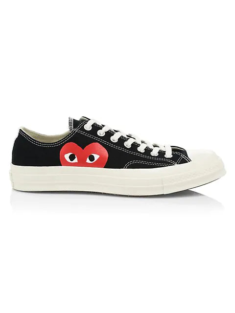 Comme des Garcons Play x Converse Play One Heart Low-Top Sneakers - Black