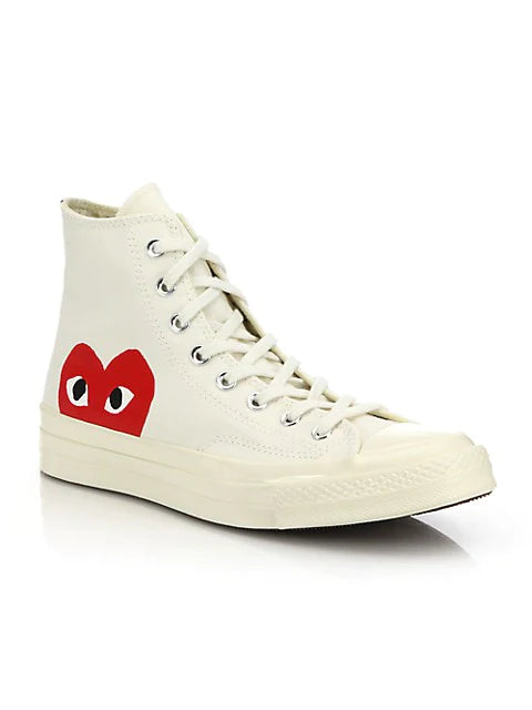 Comme des Play x High-Top Sneakers - Beige – PLATFORM NYC