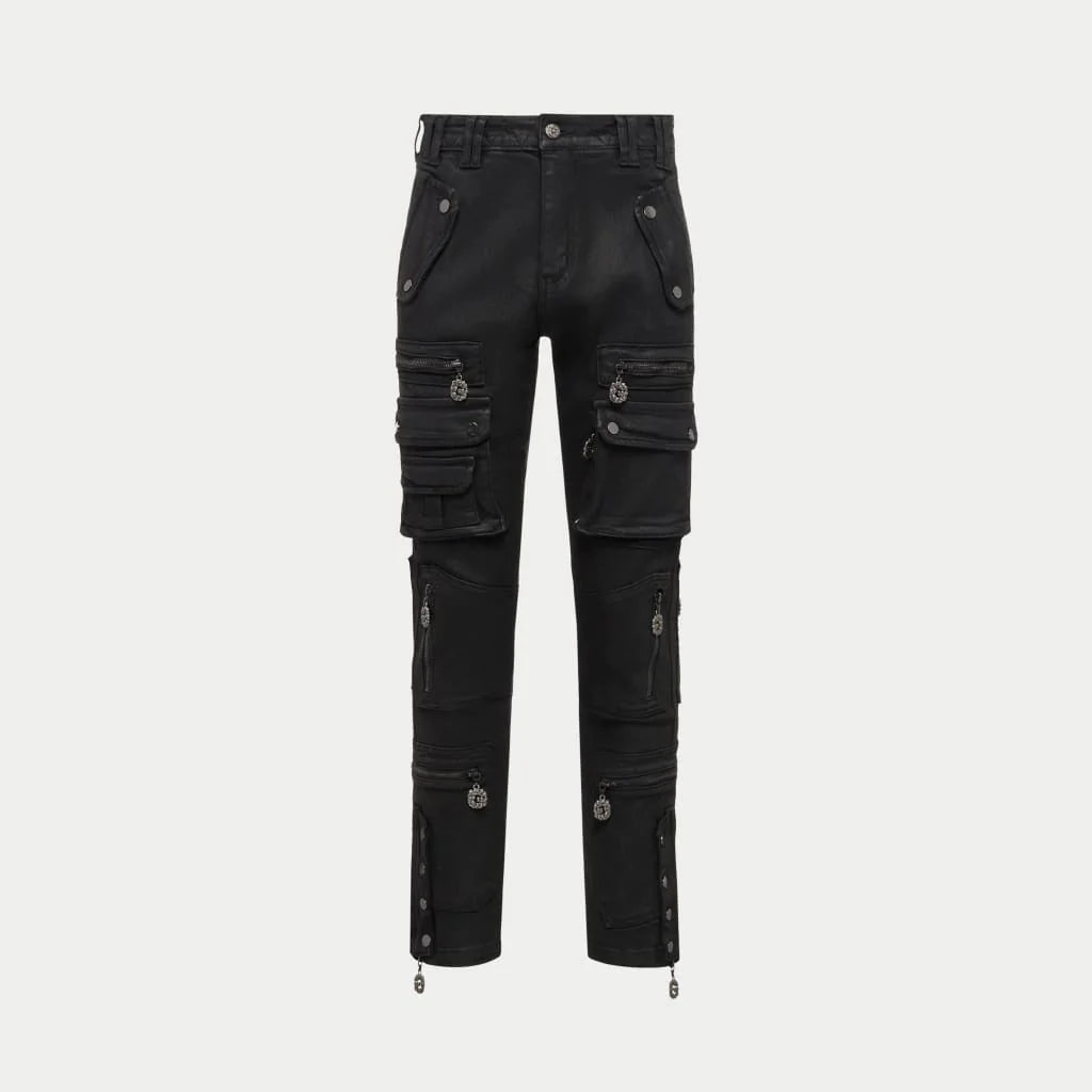 Wax Flare Premium Cargo Pants (Black) – PLATFORM NYC