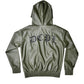 DCPL vegan leather hoodie - OLIVE GREEN