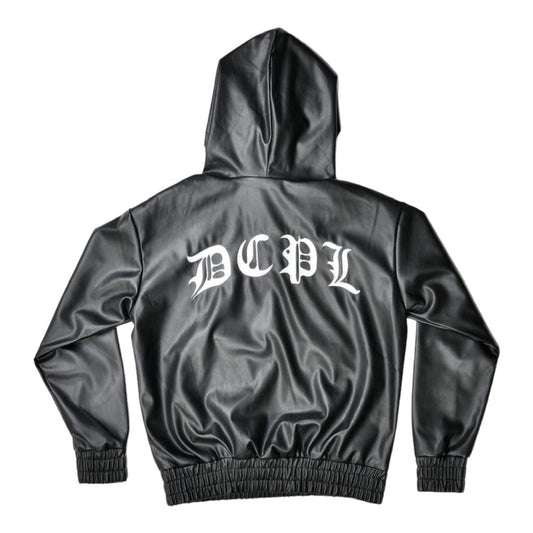 DCPL vegan leather hoodie - Black