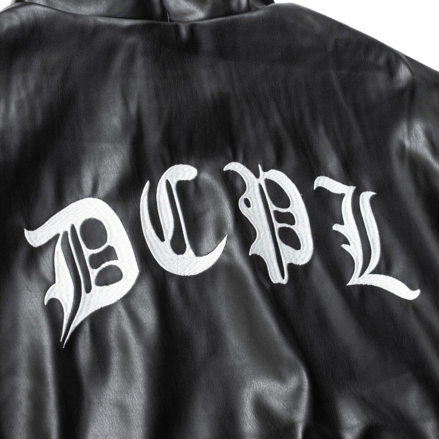DCPL vegan leather hoodie - Black