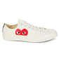 Comme des Garcons Play x Converse Play One Heart Low-Top Sneakers - Beige